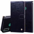 For Huawei Y8s(Global Official Version) Business Style Oil Wax Texture Horizontal Flip Leather Case with Holder & Card Slots & Wallet(Black) - 1