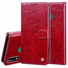 For Huawei Y8s(Global Official Version) Business Style Oil Wax Texture Horizontal Flip Leather Case with Holder & Card Slots & Wallet(Red) - 1