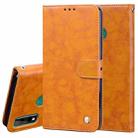 For Huawei Y8s(Global Official Version) Business Style Oil Wax Texture Horizontal Flip Leather Case with Holder & Card Slots & Wallet(Yellow) - 1