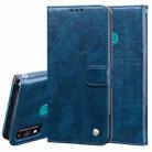 For Huawei Honor 9X Lite Business Style Oil Wax Texture Horizontal Flip Leather Case with Holder & Card Slots & Wallet(Blue) - 1