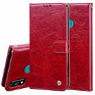 For Huawei Honor 9X Lite Business Style Oil Wax Texture Horizontal Flip Leather Case with Holder & Card Slots & Wallet(Red) - 1