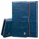 For Samsung Galaxy A01 Core Business Style Oil Wax Texture Horizontal Flip Leather Case, with Holder & Card Slots & Wallet(Blue) - 1