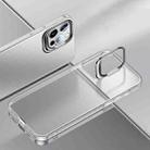 For iPhone 12 / 12 Pro Shockproof Ultra-thin Right Angle Protective Case with Invisible Holder(White) - 1