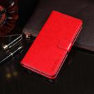 For Huawei P smart 2021 idewei Crazy Horse Texture Horizontal Flip Leather Case with Holder & Card Slots & Wallet(Red) - 1