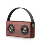 D10 Bluetooth 4.2 Portable Wooden Handheld Bluetooth Speaker(Red Wood Texture) - 1