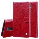 For Xiaomi Redmi 9 Business Style Oil Wax Texture Horizontal Flip Leather Case, with Holder & Card Slots & Wallet(Red) - 1