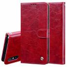 For Xiaomi Redmi 9A Business Style Oil Wax Texture Horizontal Flip Leather Case, with Holder & Card Slots & Wallet(Red) - 1