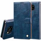 For Xiaomi Poco X3 NFC Business Style Oil Wax Texture Horizontal Flip Leather Case, with Holder & Card Slots & Wallet(Blue) - 1