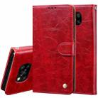 For Xiaomi Poco X3 NFC Business Style Oil Wax Texture Horizontal Flip Leather Case, with Holder & Card Slots & Wallet(Red) - 1