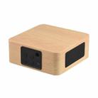 Q1A Bluetooth 4.2 Mini Wooden Double Horns Bluetooth Speaker(Yellow Wood Texture) - 1