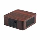 Q1A Bluetooth 4.2 Mini Wooden Double Horns Bluetooth Speaker(Walnut Texture) - 1