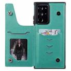 For Samsung Galaxy Note20 Ultra Skull Head Embossing Pattern Shockproof Protective Case with Holder & Card Slots & Wallet(Green) - 4