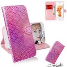 For iPhone 6 & 6s Solid Color Colorful Magnetic Buckle Horizontal Flip PU Leather Case with Holder & Card Slots & Wallet & Lanyard(Pink) - 1