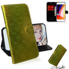 For iPhone 7 Plus / 8 Plus Solid Color Colorful Magnetic Buckle Horizontal Flip PU Leather Case with Holder & Card Slots & Wallet & Lanyard(Gold) - 1