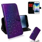 For iPhone 7 / 8 Solid Color Colorful Magnetic Buckle Horizontal Flip PU Leather Case with Holder & Card Slots & Wallet & Lanyard(Purple) - 1
