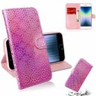For iPhone 7 / 8 Solid Color Colorful Magnetic Buckle Horizontal Flip PU Leather Case with Holder & Card Slots & Wallet & Lanyard(Pink) - 1