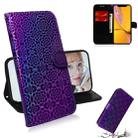 For iPhone XR Solid Color Colorful Magnetic Buckle Horizontal Flip PU Leather Case with Holder & Card Slots & Wallet & Lanyard(Purple) - 1