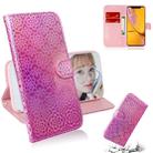 For iPhone XR Solid Color Colorful Magnetic Buckle Horizontal Flip PU Leather Case with Holder & Card Slots & Wallet & Lanyard(Pink) - 1