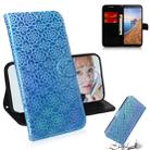 For Xiaomi Redmi 7A Solid Color Colorful Magnetic Buckle Horizontal Flip PU Leather Case with Holder & Card Slots & Wallet & Lanyard(Blue) - 1