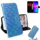 For Xiaomi Redmi 7 / Y3 Solid Color Colorful Magnetic Buckle Horizontal Flip PU Leather Case with Holder & Card Slots & Wallet & Lanyard(Blue) - 1