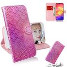 For Xiaomi Redmi Note 7 / 7S Solid Color Colorful Magnetic Buckle Horizontal Flip PU Leather Case with Holder & Card Slots & Wallet & Lanyard(Pink) - 1