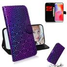 For Xiaomi Redmi 6 / 6A Solid Color Colorful Magnetic Buckle Horizontal Flip PU Leather Case with Holder & Card Slots & Wallet & Lanyard(Purple) - 1