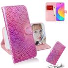 For Xiaomi Mi CC9 Solid Color Colorful Magnetic Buckle Horizontal Flip PU Leather Case with Holder & Card Slots & Wallet & Lanyard(Pink) - 1