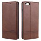 AZNS Magnetic Calf Texture Horizontal Flip Leather Case with Card Slots & Holder & Wallet For iPhone 6(Dark Brown) - 1