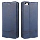 AZNS Magnetic Calf Texture Horizontal Flip Leather Case with Card Slots & Holder & Wallet For iPhone 6 Plus(Dark Blue) - 1