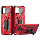 For vivo V20 Shockproof TPU + PC Protective Case with Holder(Red) - 1