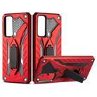 For vivo V20 SE Shockproof TPU + PC Protective Case with Holder(Red) - 1