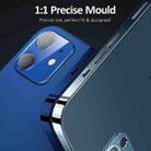 For iPhone 12 USAMS US-BH703 One-piece Metal Frame Rear Camera Lens Tempered Glass Film(Blue) - 4