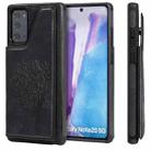 Cat Tree Embossing Pattern Shockproof Protective Case with Card Slots & Photo Frame & Holder For Samsung Galaxy Note20(Black) - 1