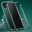 For iPhone 12 mini Shockproof Metal Protective Frame (Green) - 1