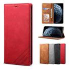 For iPhone 11 Pro GUSSIM GS-001 Business Style Horizontal Flip Skin Feel PU Leather Case with Holder & Card Slots & Wallet & Photo Frame (Red) - 1