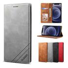 For iPhone 12 mini GUSSIM GS-001 Business Style Horizontal Flip Skin Feel PU Leather Case with Holder & Card Slots & Wallet & Photo Frame (Gray) - 1
