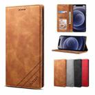 For iPhone 12 mini GUSSIM GS-001 Business Style Horizontal Flip Skin Feel PU Leather Case with Holder & Card Slots & Wallet & Photo Frame (Brown) - 1