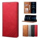 For iPhone 12 Pro Max GUSSIM GS-001 Business Style Horizontal Flip Skin Feel PU Leather Case with Holder & Card Slots & Wallet & Photo Frame(Red) - 1