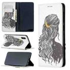 For Samsung Galaxy M10 / A10 Colored Drawing Pattern Invisible Magnetic Horizontal Flip PU Leather Case with Holder & Card Slots & Wallet(Girl) - 1