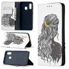 For Samsung Galaxy A10e / A20e Colored Drawing Pattern Invisible Magnetic Horizontal Flip PU Leather Case with Holder & Card Slots & Wallet(Girl) - 1