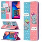 For Samsung Galaxy A30 Colored Drawing Pattern Invisible Magnetic Horizontal Flip PU Leather Case with Holder & Card Slots & Wallet(Elephant) - 1