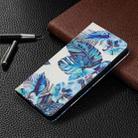 For Samsung Galaxy A71 Colored Drawing Pattern Invisible Magnetic Horizontal Flip PU Leather Case with Holder & Card Slots & Wallet(Blue Leaf) - 7