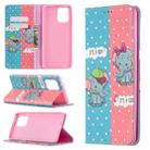 For Samsung Galaxy A91 Colored Drawing Pattern Invisible Magnetic Horizontal Flip PU Leather Case with Holder & Card Slots & Wallet(Elephant) - 1