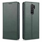 For Xiaomi Redmi 9 AZNS Magnetic Calf Texture Horizontal Flip Leather Case with Card Slots & Holder & Wallet(Drak Green) - 1