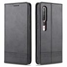 For Xiaomi Mi 10 5G / 10 Pro 5G AZNS Magnetic Calf Texture Horizontal Flip Leather Case with Card Slots & Holder & Wallet(Black) - 1