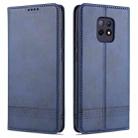 For Xiaomi Redmi 10X 5G AZNS Magnetic Calf Texture Horizontal Flip Leather Case with Card Slots & Holder & Wallet(Dark Blue) - 1