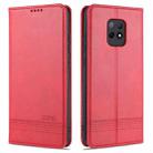 For Xiaomi Redmi 10X 5G AZNS Magnetic Calf Texture Horizontal Flip Leather Case with Card Slots & Holder & Wallet(Red) - 1