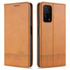 For Xiaomi Mi 10T / 10T Pro / Redmi K30s AZNS Magnetic Calf Texture Horizontal Flip Leather Case with Card Slots & Holder & Wallet(Light Brown) - 1