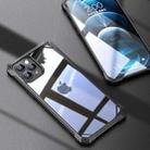 For iPhone 12 Pro Max iPaky TPU + Leather Frame + PC Transparent Cover Case(Black) - 1