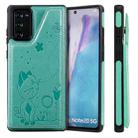 Cat Bee Embossing Pattern Shockproof Protective Case with Card Slots & Photo Frame For Samsung Galaxy Note20 (Green) - 1